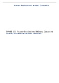 PPME 101 Primary Professional Military Education Question Answers