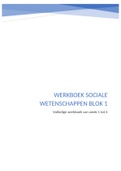 Werkboek sociale wetenschappen blok 1 (van week 1 tot 4)