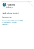 Pearson Edexcel Mark Scheme (Results) January 2022 Pearson Edexcel International GCSE In Mathematics B (4MB1) Paper 01R