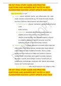 NR-507 FINAL STUDY GUIDE AND PRACTICE QUESTIONS AND ANSWERS BEST RATED A&plus; BEST GUARANTEED SUCCESS LATEST UPDATE 2022&sol;2023