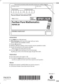 Pearson Edexcel Question paper + Mark Scheme (Results) [merged] January 2022 Pearson Edexcel International GCSE In Further Pure Mathematics (4PM1) Paper 2R