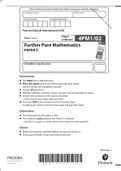 Pearson Edexcel Question paper + Mark Scheme (Results) [merged] January 2022 Pearson Edexcel International GCSE In Further Pure Mathematics (4PM1) Paper 2