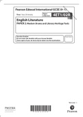 Pearson Edexcel Question paper + Mark Scheme (Results) [merged] January 2022 Pearson Edexcel International GCSE In English Literature (4ET1) Paper 2R: Modern Drama and Literary Heritage Texts