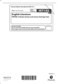 Pearson Edexcel Question paper + Mark Scheme (Results) [merged] January 2022 Pearson Edexcel International GCSE In English Literature (4ET1) Paper 2: Modern Drama and Literary Heritage Texts