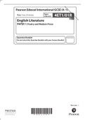 Pearson Edexcel Question paper + Mark Scheme (Results) [merged] January 2022 Pearson Edexcel International GCSE In English Literature (4ET1) Paper 1R: Poetry and Modern Prose