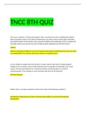 TNCC 8TH QUIZ  Questions and Answers(2022]