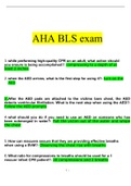 AHA BLS exam complete solution