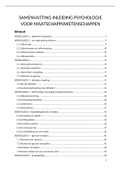 College aantekeningen Inleiding Psychologie Voor Maatschappijwetenschappen (500304-B-5) 