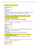 CPR & First Aid Quiz 3 