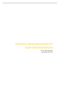 Samenvatting Europees Mededingingsrecht voor Ondernemingen - Prof. dr. Filip Tuytschaever