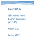 NCLEX-RN V12.35 National Council Licensure Examination(NCLEX-RN)  2021/2022