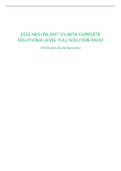 2022 HESI RN EXIT V1 WITH COMPLETE SOLUTION&lpar;A LEVEL FULL SOLUTION PACK&rpar; Informatics Nurse Specialist