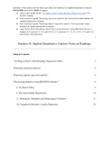 Statistics II: Applied Quantitative Analysis Notes on Readings - GRADE 8,5
