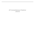 RN Comprehensive Predictor 2019 Form B&lpar;ALL ANSWERS ARE CORRECT GET YOURSELF A CLEAN A&rpar;
