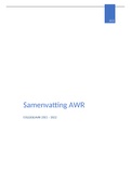 Samenvatting AWR: Belastingwet