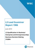 Unit 7 - Business Decision Making - Summer 2020 Past Exam Paper [FREE]
