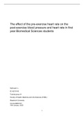 Scientific writing project heart rate and blood pressure BBS1002