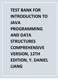COMPLETE TEST BANK FOR INTRODUCTION TO JAVA PROGRAMMING AND DATA STRUCTURES