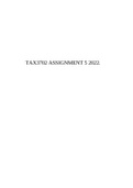 TAX3702 ASSIGNMENT 5 2022.