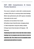 EXIT HESI Comprehensive B Evolve Practice Questions