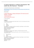 Test Bank for A Topical Approach to Lifespan Development 10th Edition By John Santrock&lpar;ALL ANSWERS ARE CORRECT&excl;&excl;&excl;&excl;&rpar;