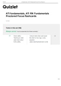 ATI fundamentals, ATI RN Fundamentals Proctored Focus flashcards