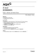 AQA Economics - Paper 1 - QP   insert   mark scheme - 2021 bundle
