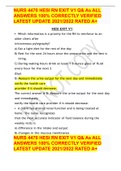 NURS 4470 HESI RN EXIT V1 Q& As ALL ANSWERS 100&percnt; CORRECTLY VERIFIED LATEST UPDATE 2021&sol;2022 RATED A&plus;
