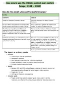 Hungary and Prague Spring Revision Guide and Cheat Sheet