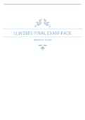 LLW2601 FINAL EXAM PACK &vert; Verified Q&A &lpar;answers at the end&rpar;