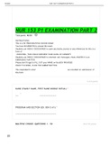 NUR 153 {2021/2022} P1 EXAMINATION PART 2 Questions and Answers Complete Solutions (Scored 48/50)