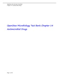 Exam (elaborations) OpenStax Microbiology Test Chapter 14 Antimicrobial drugs 2022 updated 