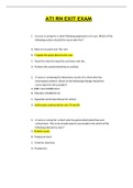 ATI&lowbar;RN&lowbar;EXIT&lowbar;EXAM&lowbar;QUESTION AND ANSWER