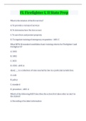 FL Firefighter I&comma; II State Prep Questions And Answers&lpar; Complete top Solution Rated A&rpar;
