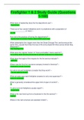 Firefighter 1 & 2 Study Guide &lpar;Questions 1-100&rpar;&lowbar;Complete top Solution Rated A&period;