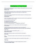 Firefighter 2 Final Exam 100 Questions And Answers&lpar; Complete top Solution Rated A&rpar;