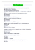 FF2 Final Exam Questions And Answers&lpar; Complete top Solution Rated A&rpar;