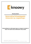 samenvatting Orthopedagogiek&colon; antwoorden op vraagstellingen
