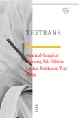 Medical-Surgical Nursing 7th Edition Linton Matteson Test Bank