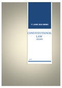 2022 June EXAM MEMO - Constitutional Law (CSL2601) 