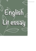 English literary essay notes IEB & DBE 