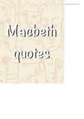 Macbeth quotes (for lit essay) notes