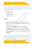 NUR 101 CARE OF CHILDREN AND FAMILIES 38 CARDIOVASCULAR MANAGEMENT LATEST UPDE 2022
