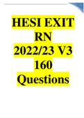 HESI EXIT RN V1-V6 ALL COMPLETE EXAMS WITH  COMPLETE ANSWERS