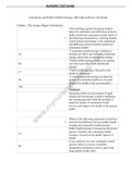 Community and Public Health Nursing 10th Edition Rector Test Bank&period; Questions And Answers