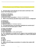 PTCB Exam Questions & answers 2022 Pharmacy Technician Certification Board Test 
