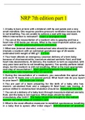 NRP 7th edition part 1 Questions and Answers Latest 2022 Update