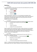 NURS 2420 maternal book nclex questions AND 100&percnt; ANS