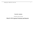 NR 667 Narrative Analysis , NR667: FNP Capstone Practicum & Intensive,  Chamberlain University   