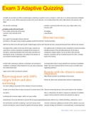 Exam 3 Adaptive Quizzing